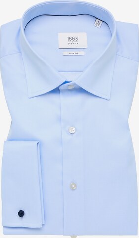 ETERNA Slim fit Button Up Shirt in Blue