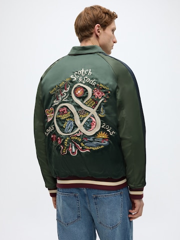 Geacă de primăvară-toamnă 'The 40th annive' de la SCOTCH & SODA pe verde: față