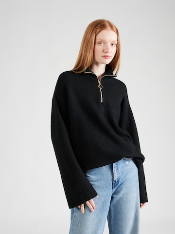 VERO MODA Sweter oversize 'PHILINE' w kolorze czarny: przód