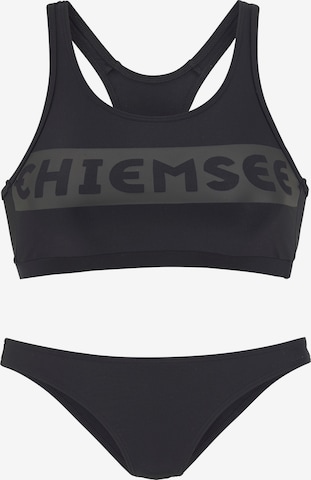 CHIEMSEE Bralette Bikini in Black: front