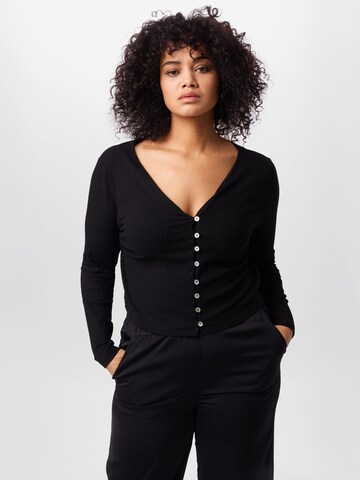 ABOUT YOU Curvy Μπλουζάκι 'Selena' σε μαύρο: μπροστά