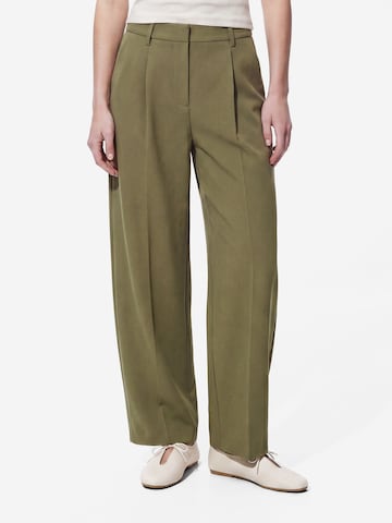 Barrel Pantalon à pince 'PCBosella' PIECES en vert : devant