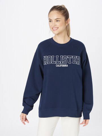 HOLLISTER Суичър в синьо: отпред