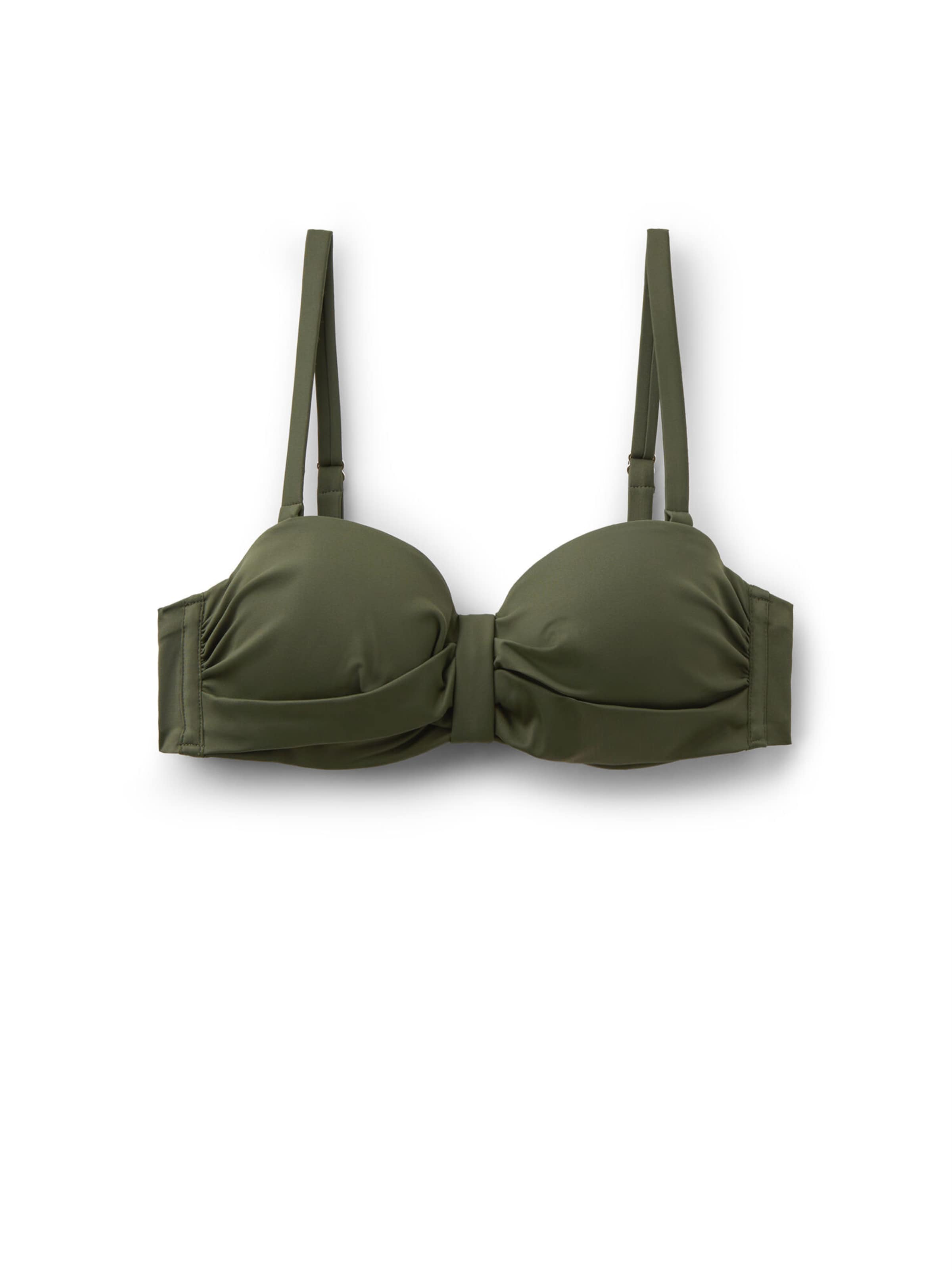 CALZEDONIA Bandeau Bikini Top 'Premium Sculpt' in Green: front