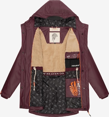 NAVAHOO Between-seasons coat 'Rainy Forest' in Red