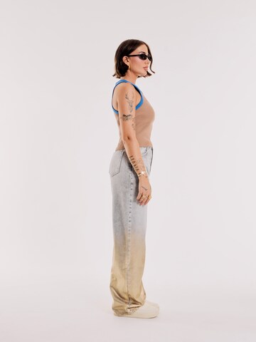 OUT OF ORBIT Wide leg Jeans 'Jill' in Grijs