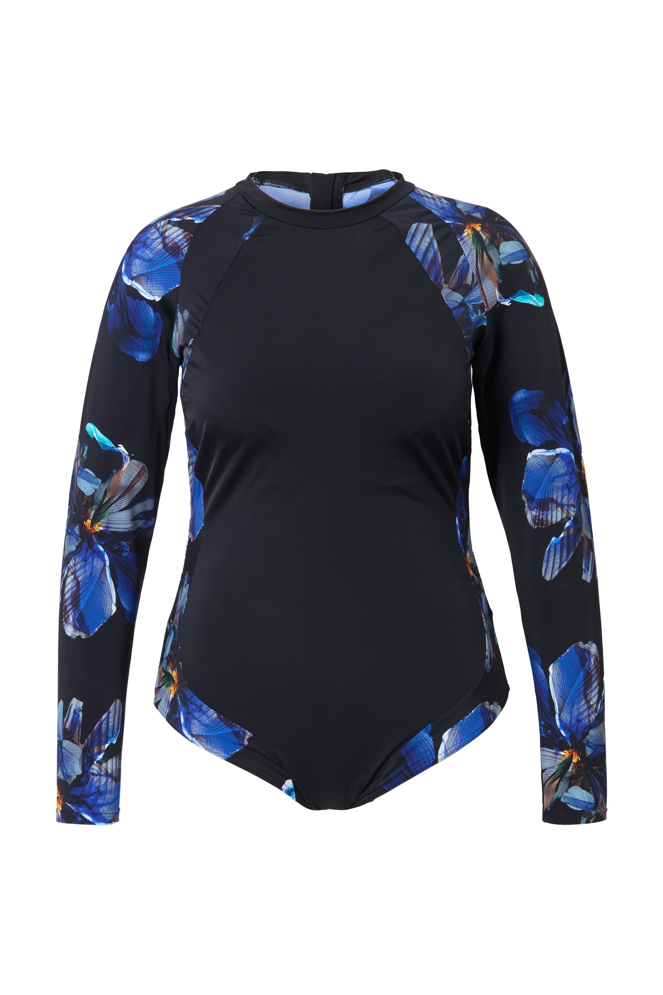 Ulla Popken T-Shirt Uimapuku 'Kati' värissä musta: etupuoli