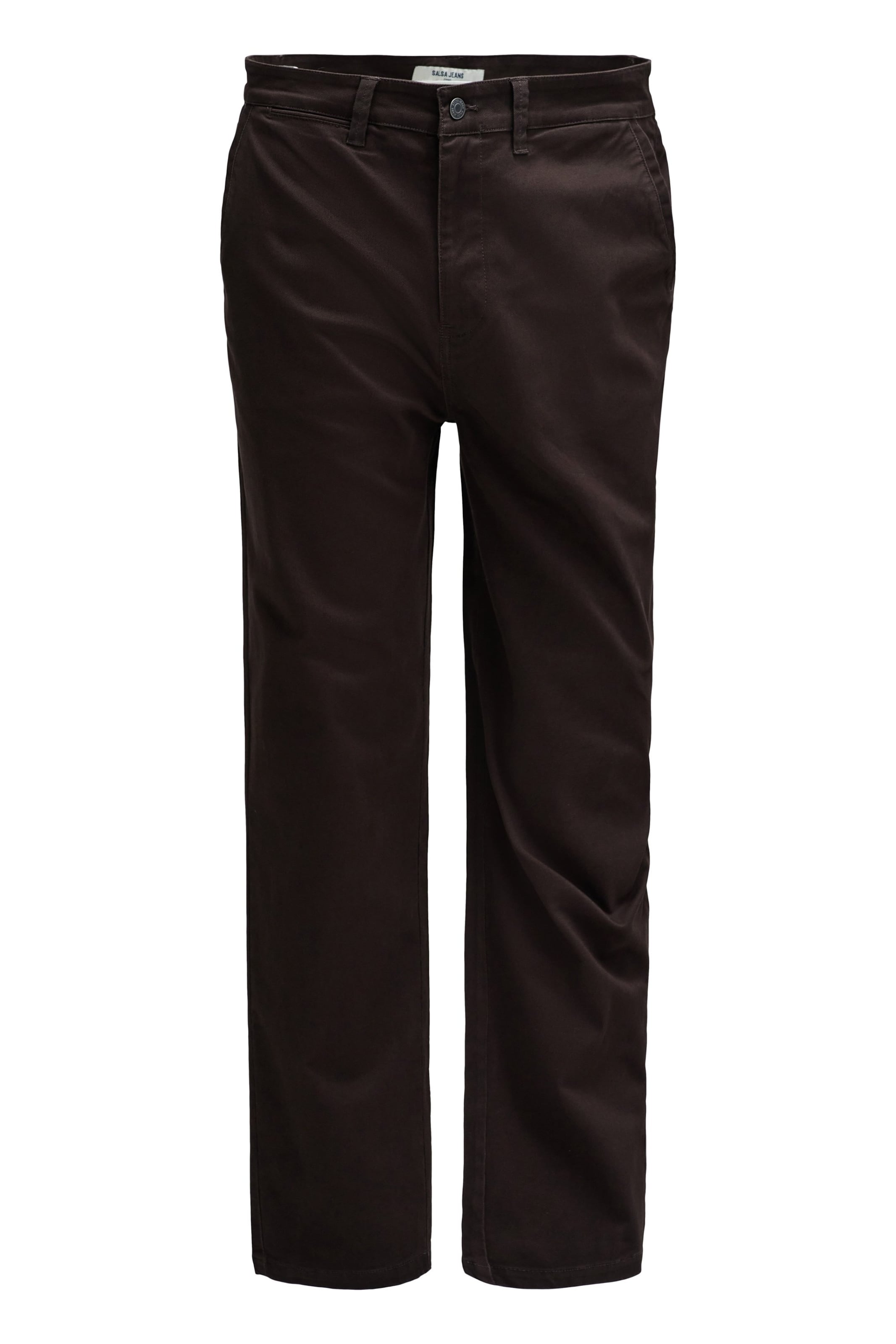 Salsa Jeans Regular Chino in Bruin: voorkant