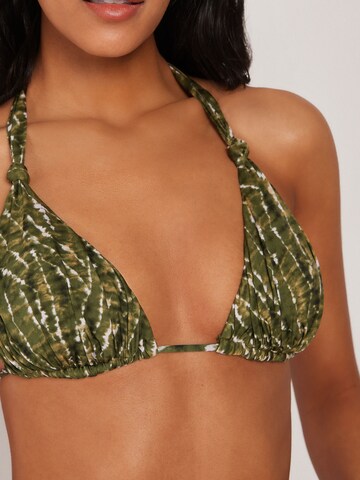 CALZEDONIA Triangel Bikinitop 'Natural Tie-Dye' in Grün