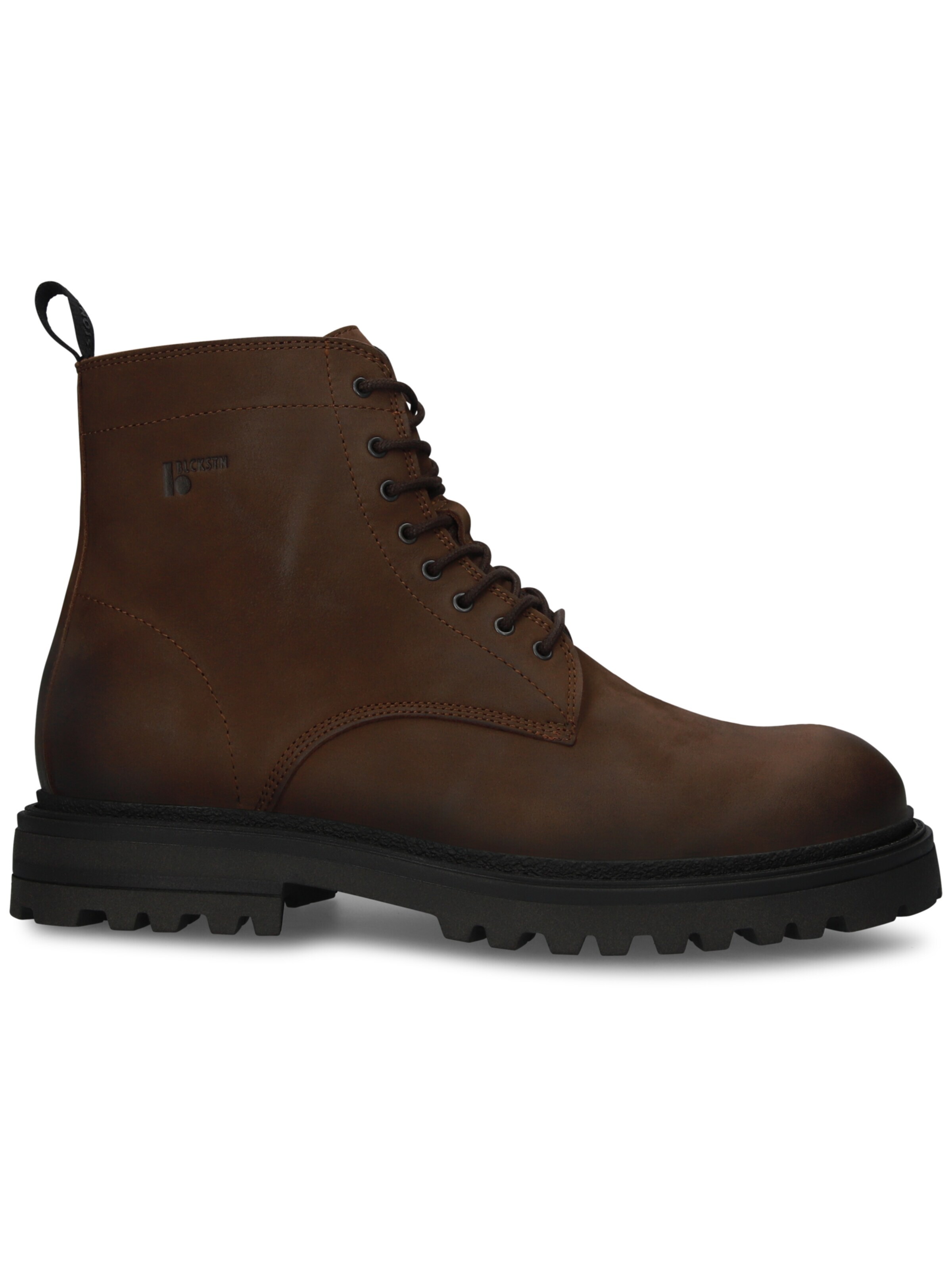 BLACKSTONE - Botas con cordones 'ONYX TATE' en marrón: frente