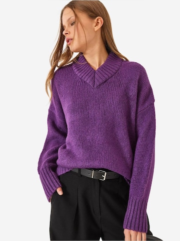 Bianco Lucci Sweater in Purple