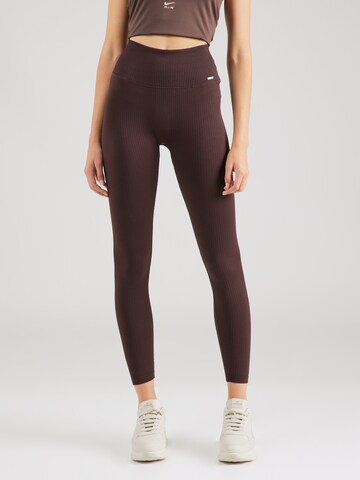 Skinny Pantalon de sport aim'n en marron : devant