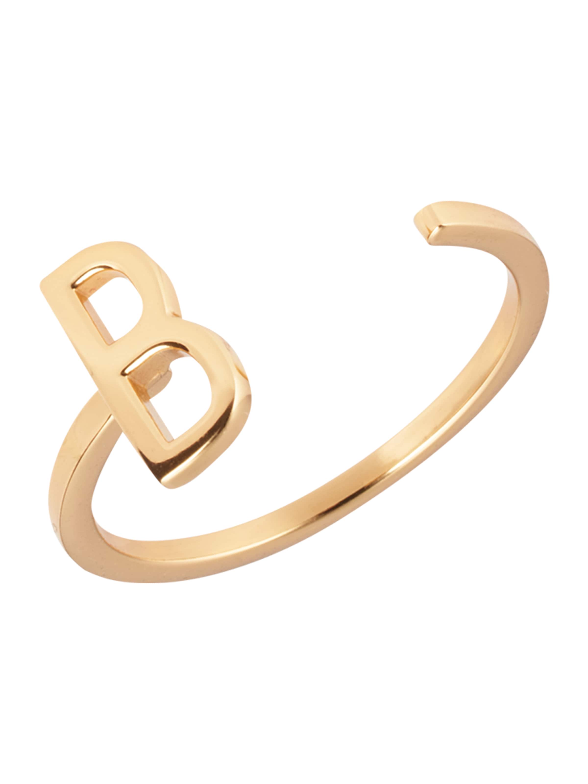 Anello di Design Letters in oro: frontale