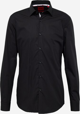 HUGO - Camisa 'Koey' em preto: frente