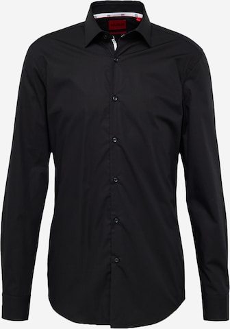 HUGO Red Slim fit Skjorta 'Koey' i svart: framsida