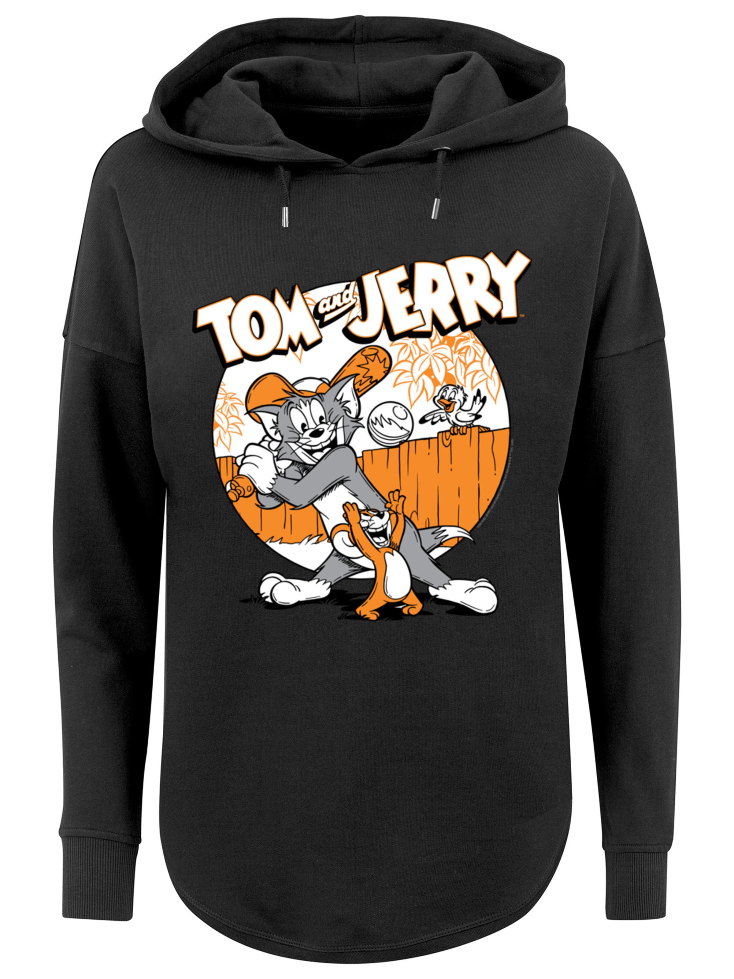 F4NT4STIC Sweatshirt 'Tom And Jerry Play Baseball' in Schwarz: Vorderseite