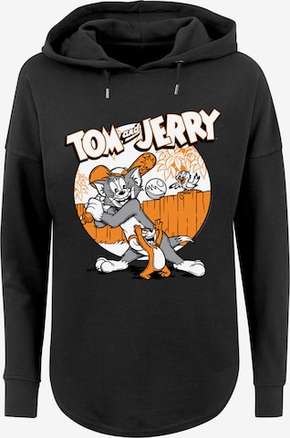 F4NT4STIC Sweatshirt 'Tom And Jerry Play Baseball' in Zwart: voorkant