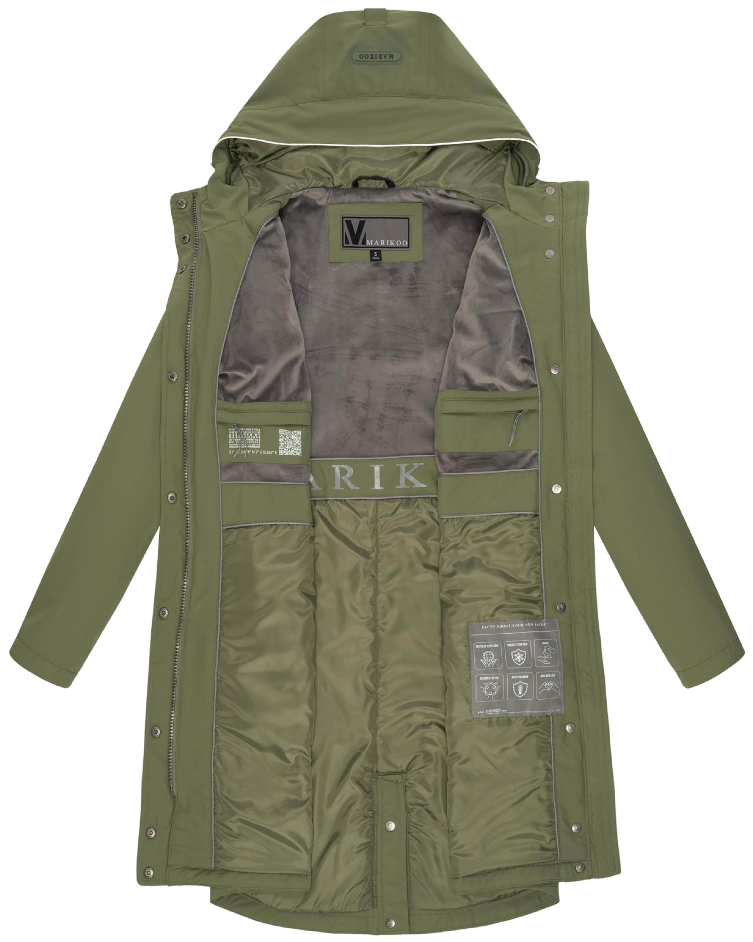 MARIKOO Kevad-sügismantel 'Megumii 16', värv roheline