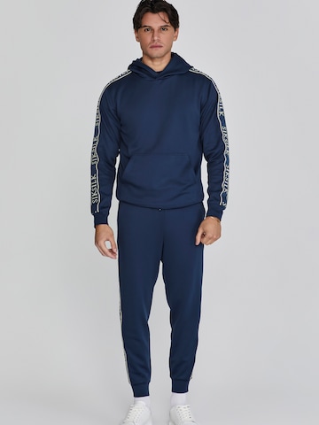Effilé Pantalon SikSilk en bleu