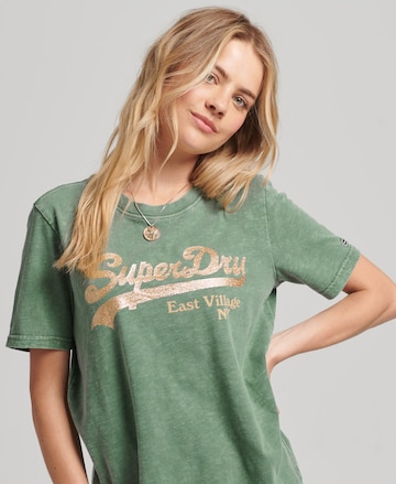 T-shirt Superdry en vert : devant