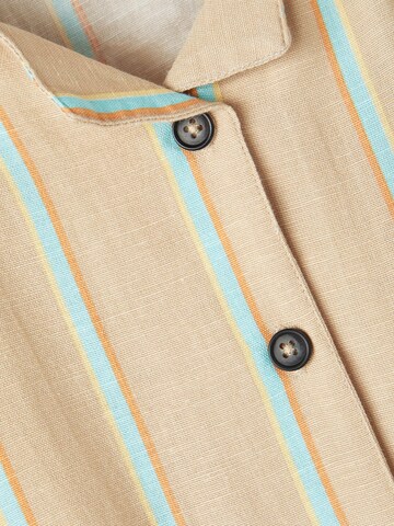 NAME IT Regular fit Button Up Shirt in Beige