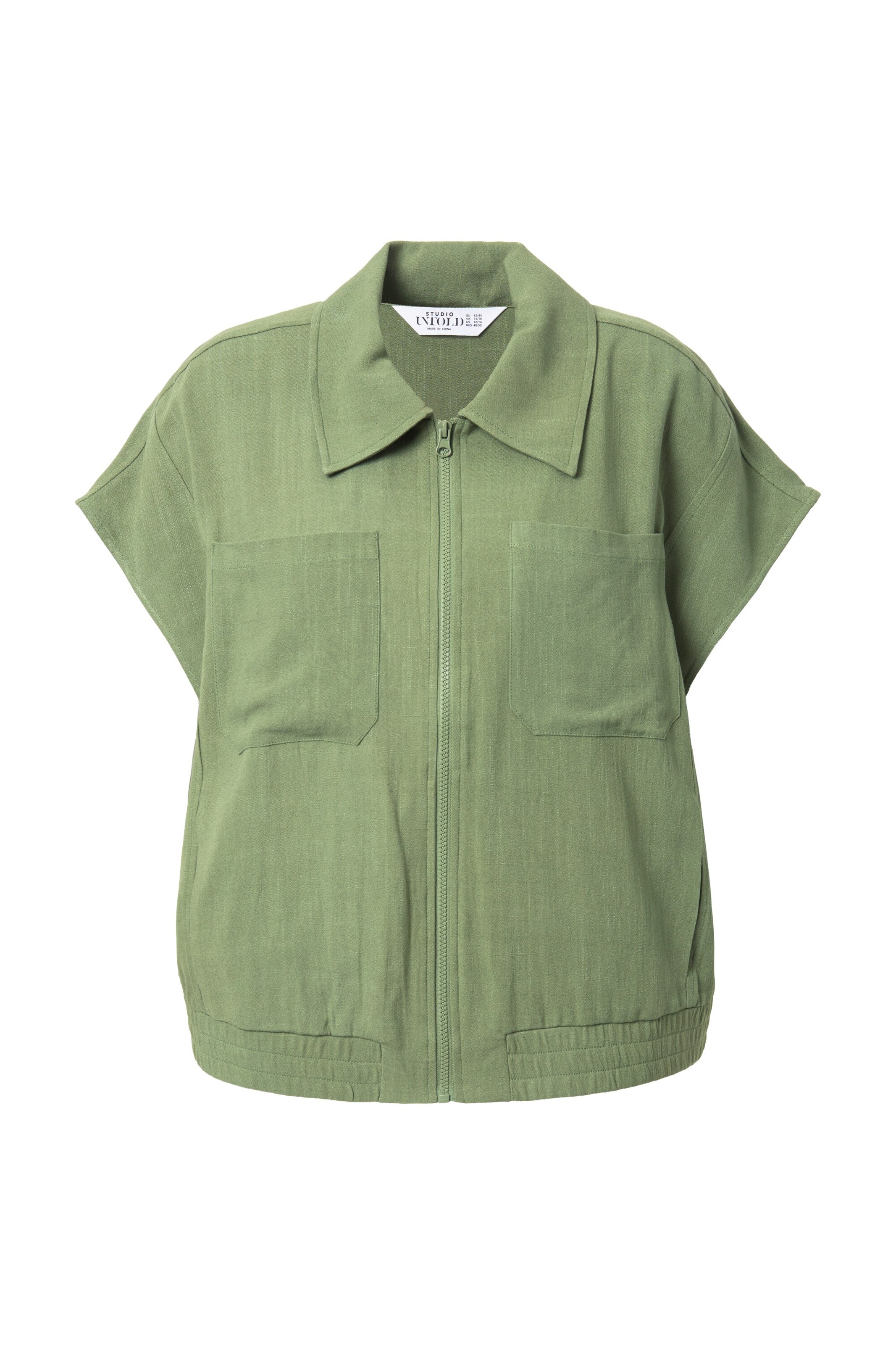 Studio Untold Bodywarmer in Groen: voorkant