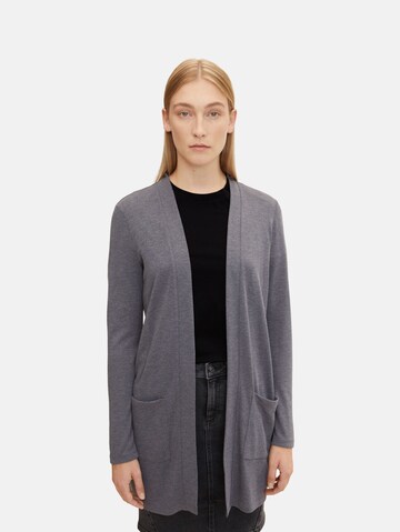 TOM TAILOR Knit cardigan in Grey: front