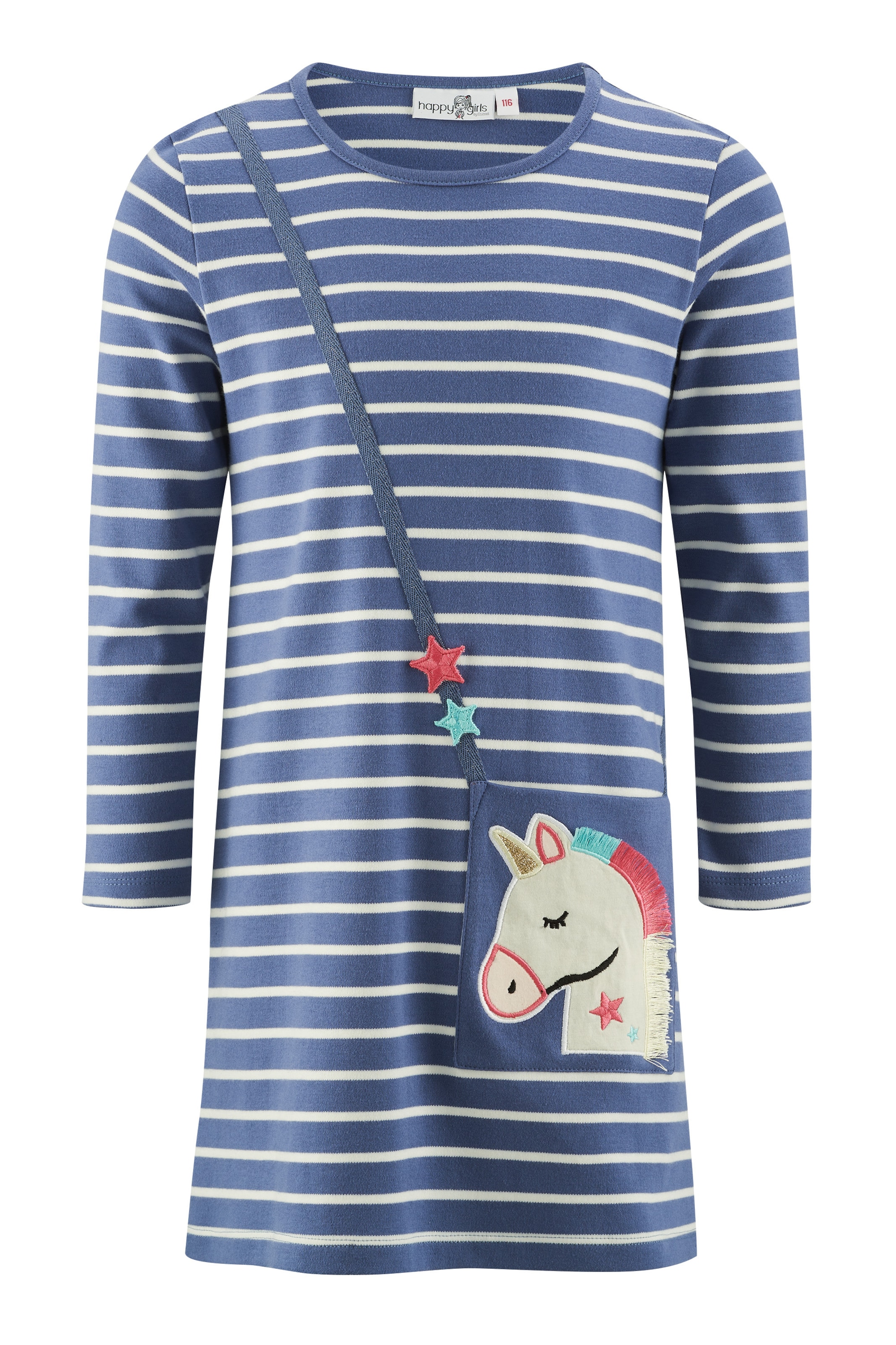 happy girlsHaljina - plava boja: prednji dio