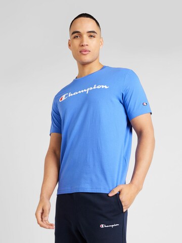 Champion Authentic Athletic Apparel Тениска в синьо: отпред