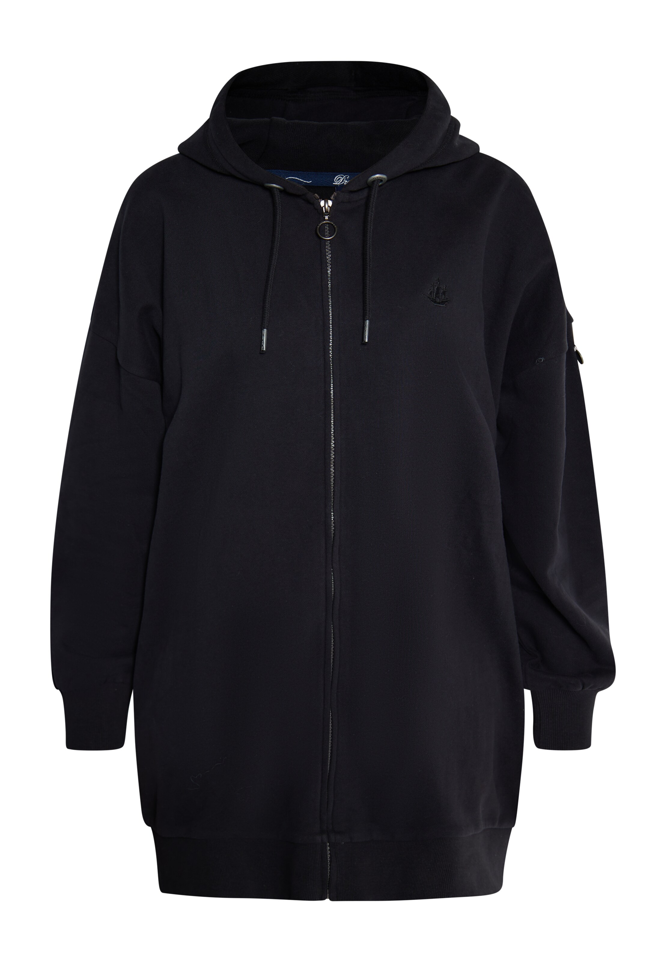 DreiMaster Vintage Jopa na zadrgo | črna barva: sprednja stran