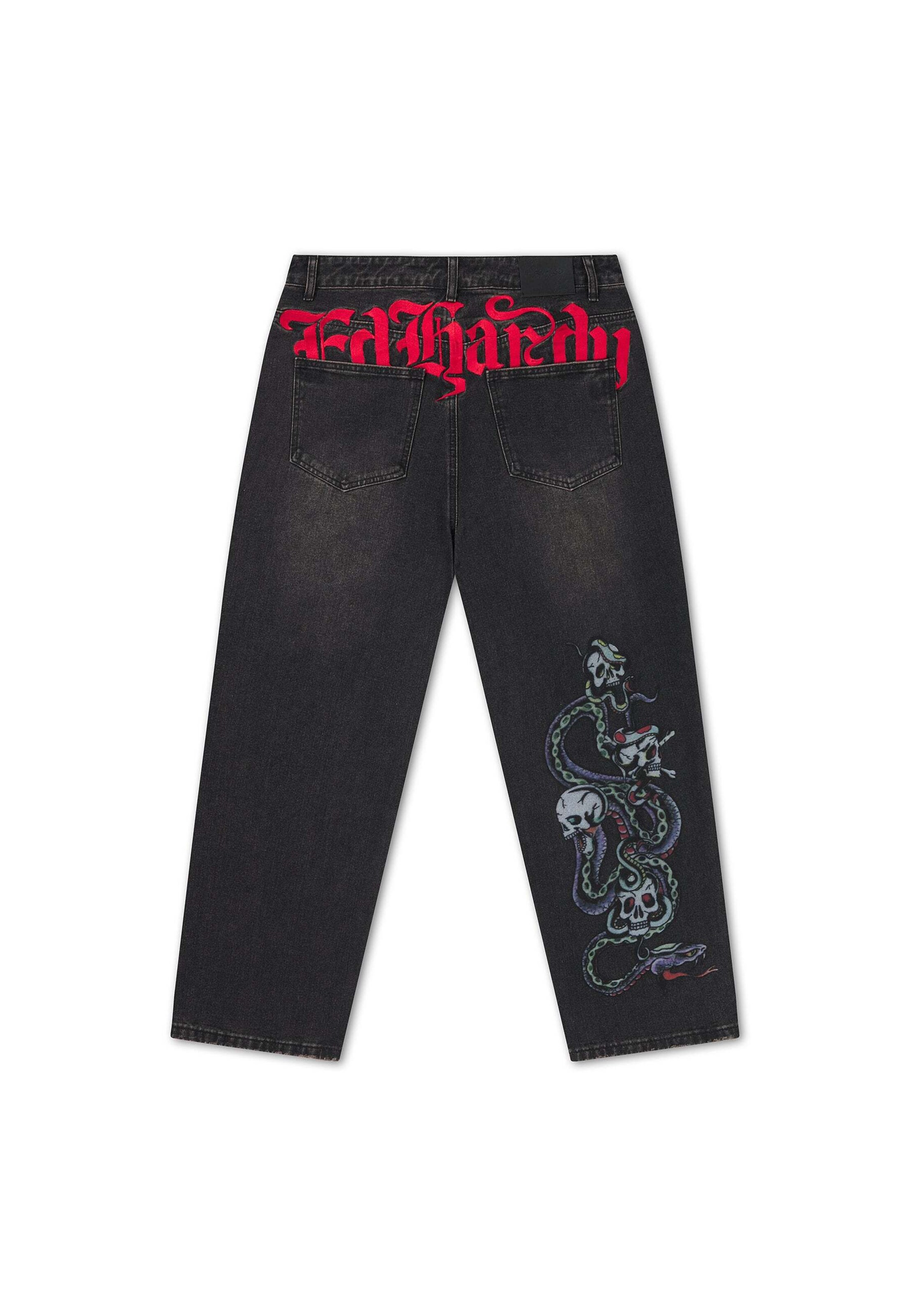Ed Hardy Loosefit Džíny – černá