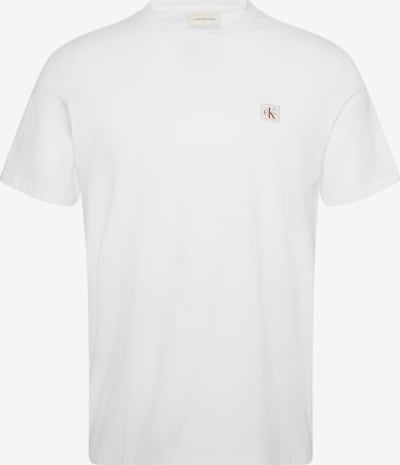 Calvin Klein Jeans Majica u boja pijeska / krvavo crvena / bijela, Pregled proizvoda