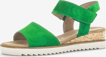 GABOR Strap Sandals in Green: front