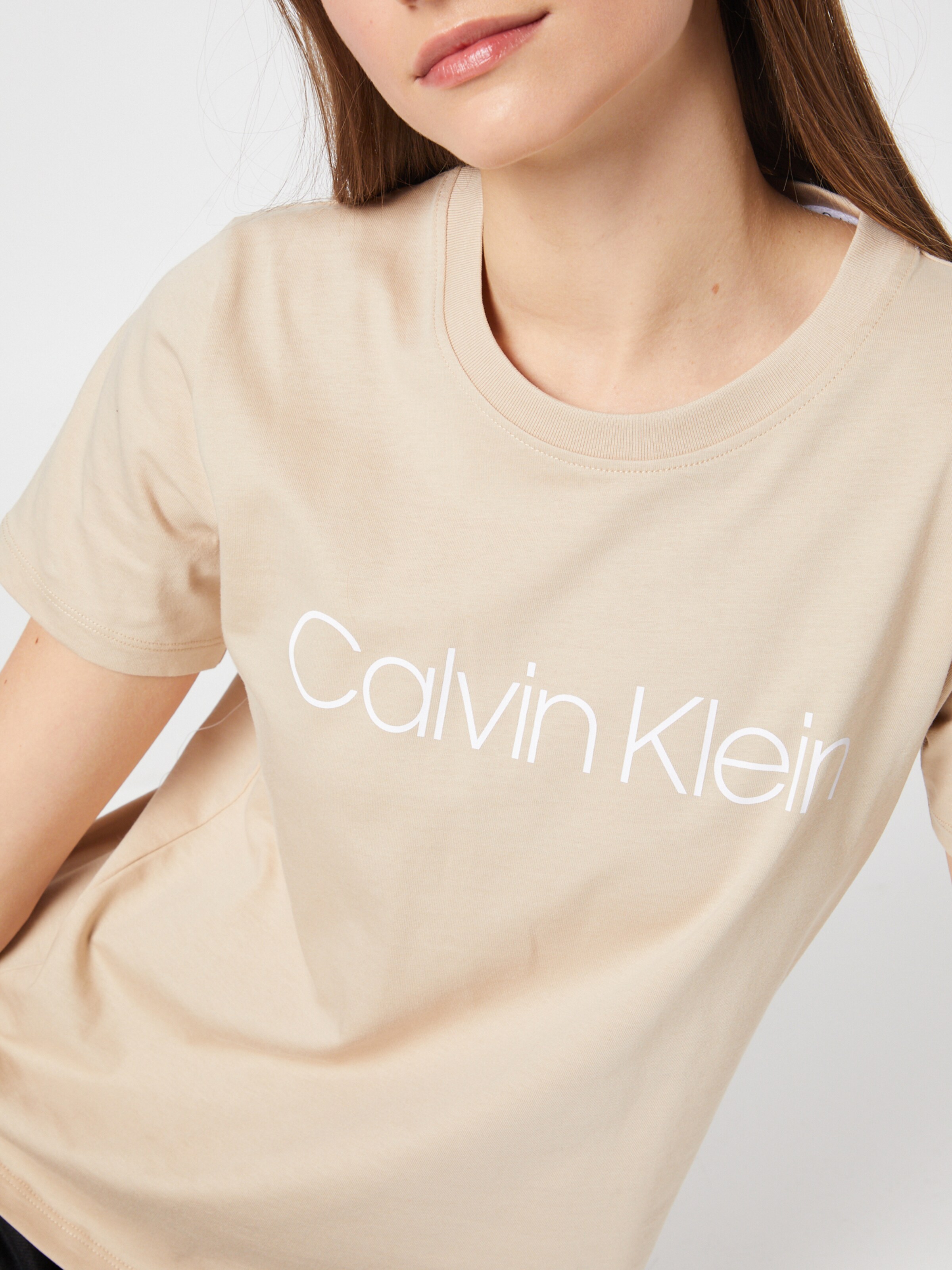 Grandes tailles T-shirt Core Calvin Klein en Champagne 