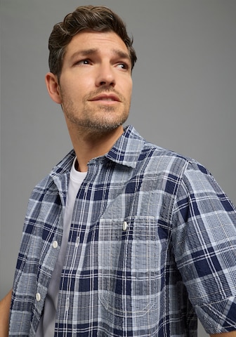 Man's World Comfort fit Button Up Shirt in Blue