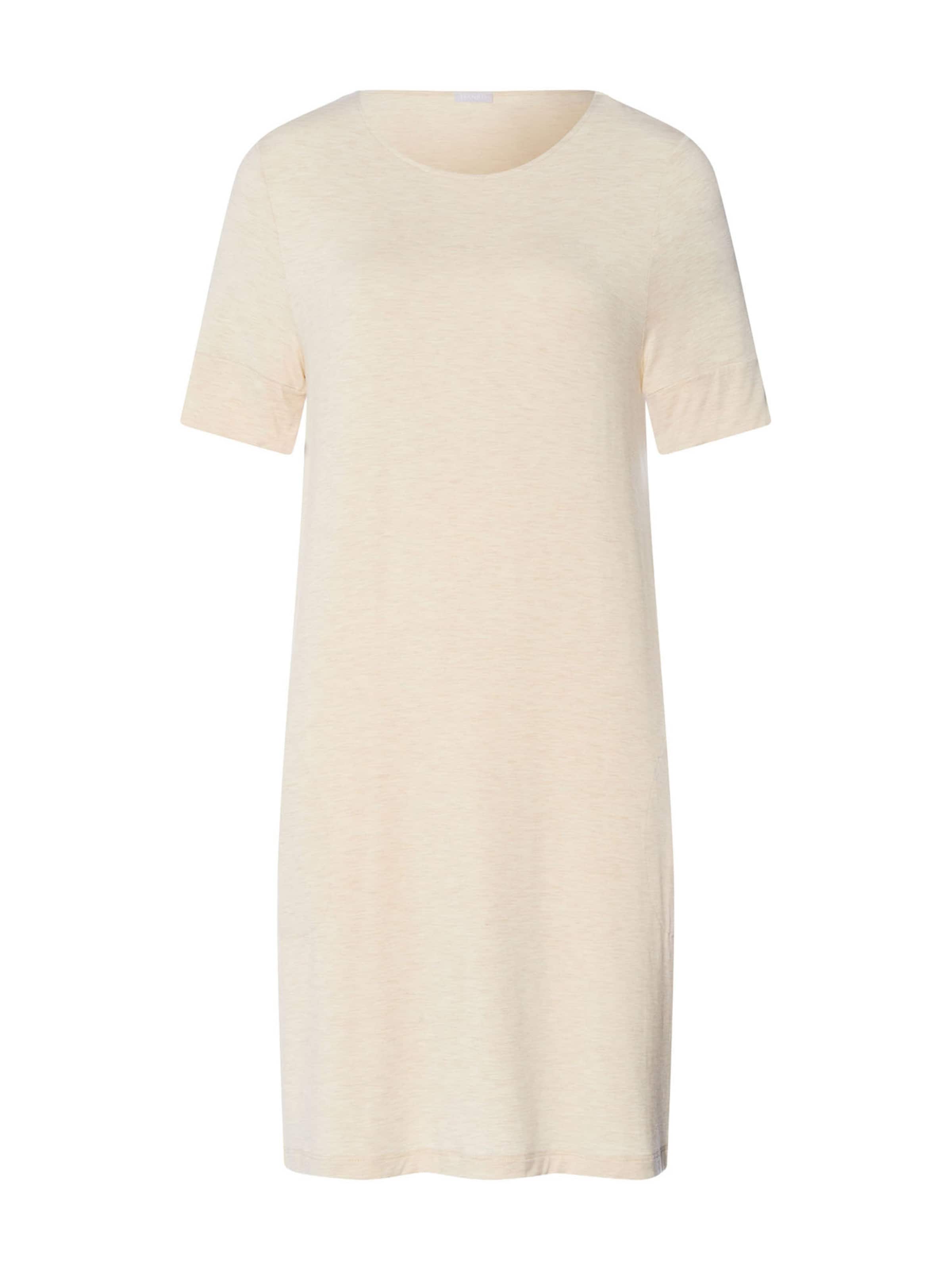 Hanro Nachthemd ' Natural Elegance ' in Beige: voorkant