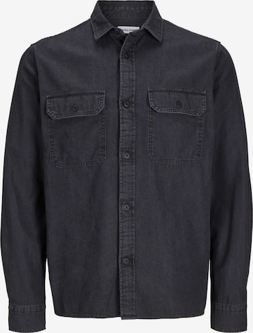 Coupe regular Chemise Jacks & Jones en noir : devant