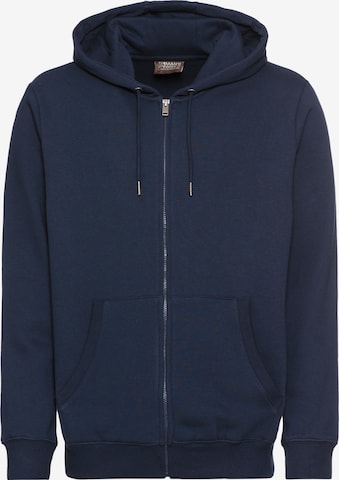 Man's World Sweatjacke in Blau: Vorderseite