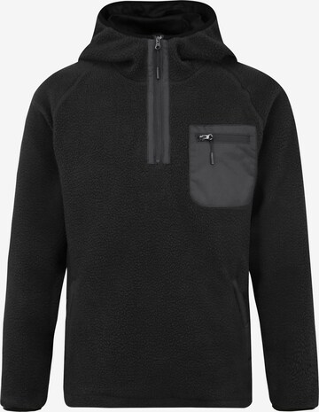 INDICODE JEANS Fleece Jacket 'Trent' in Black: front
