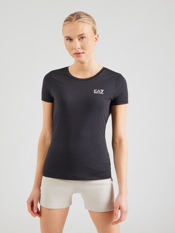 EA7 Emporio Armani Функциональная футболка в Черный: спереди