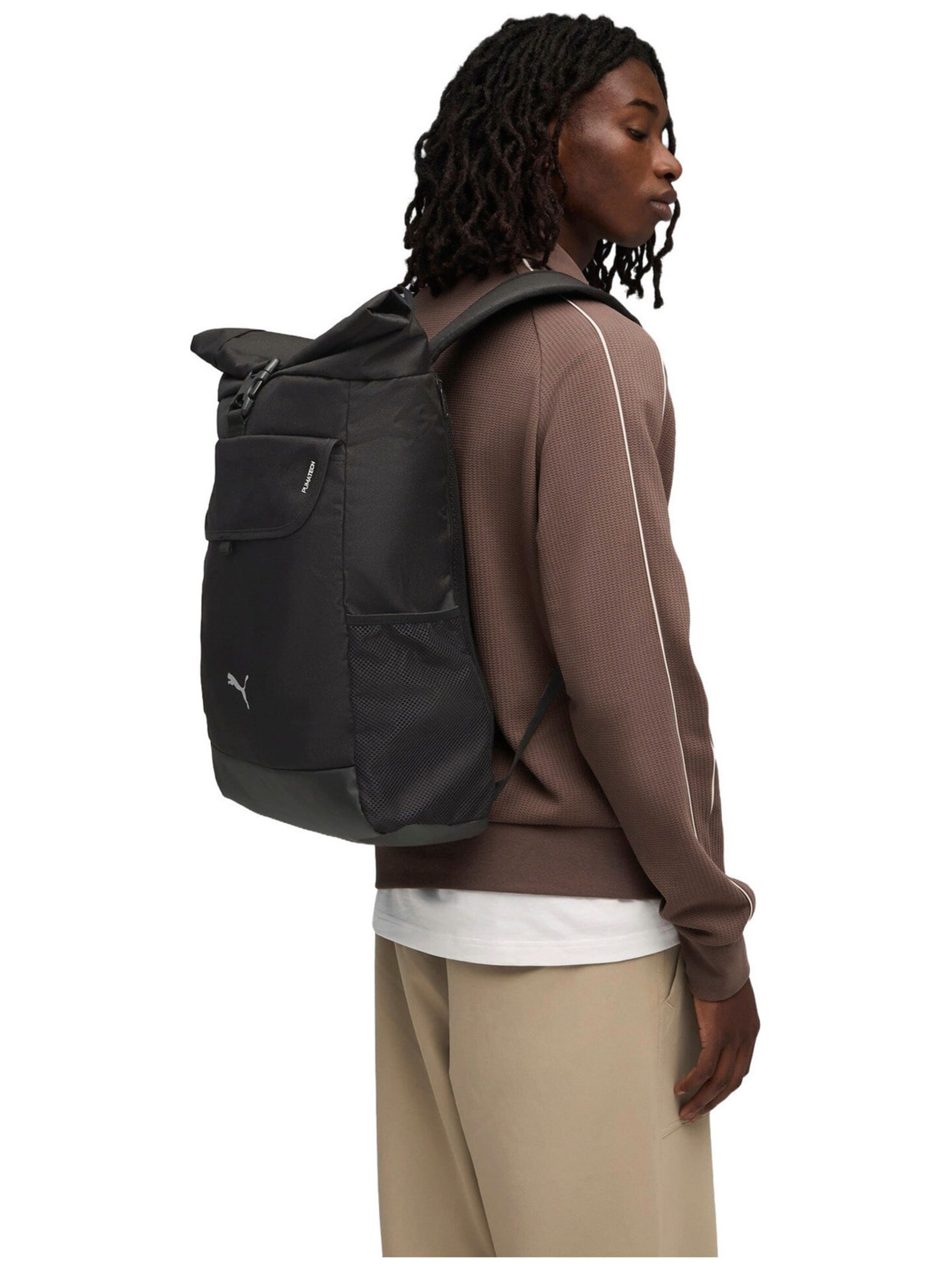 PUMA Rucksack 'Puma tech Roll Top Backpack 26L'‌‌‌ in Schwarz: Vorderseite