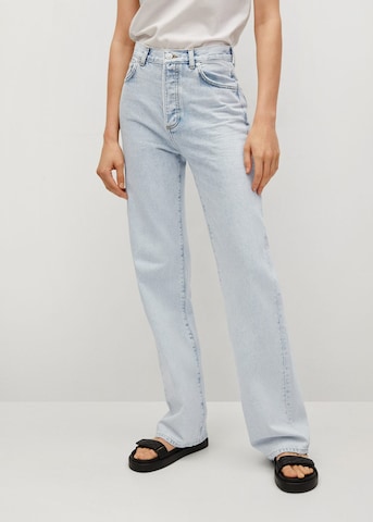 MANGO Wide leg Jeans 'Kaia' in Blauw: voorkant