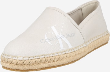 Calvin Klein Jeans Espadrilles in Wit: voorkant