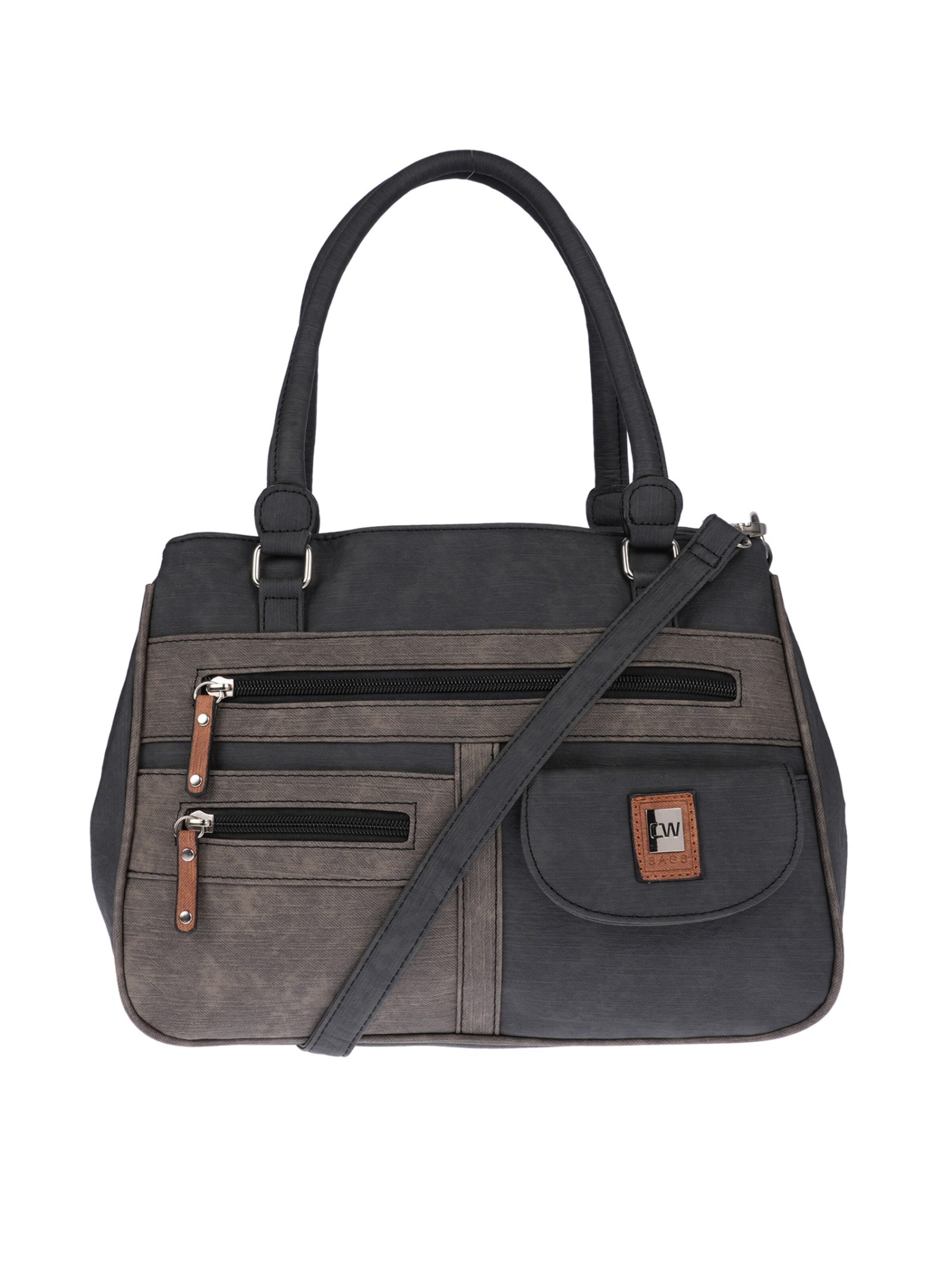 Christian Wippermann Handbag 'Große Damen Tasche Umhängetasche Schultertasche' in Black: front