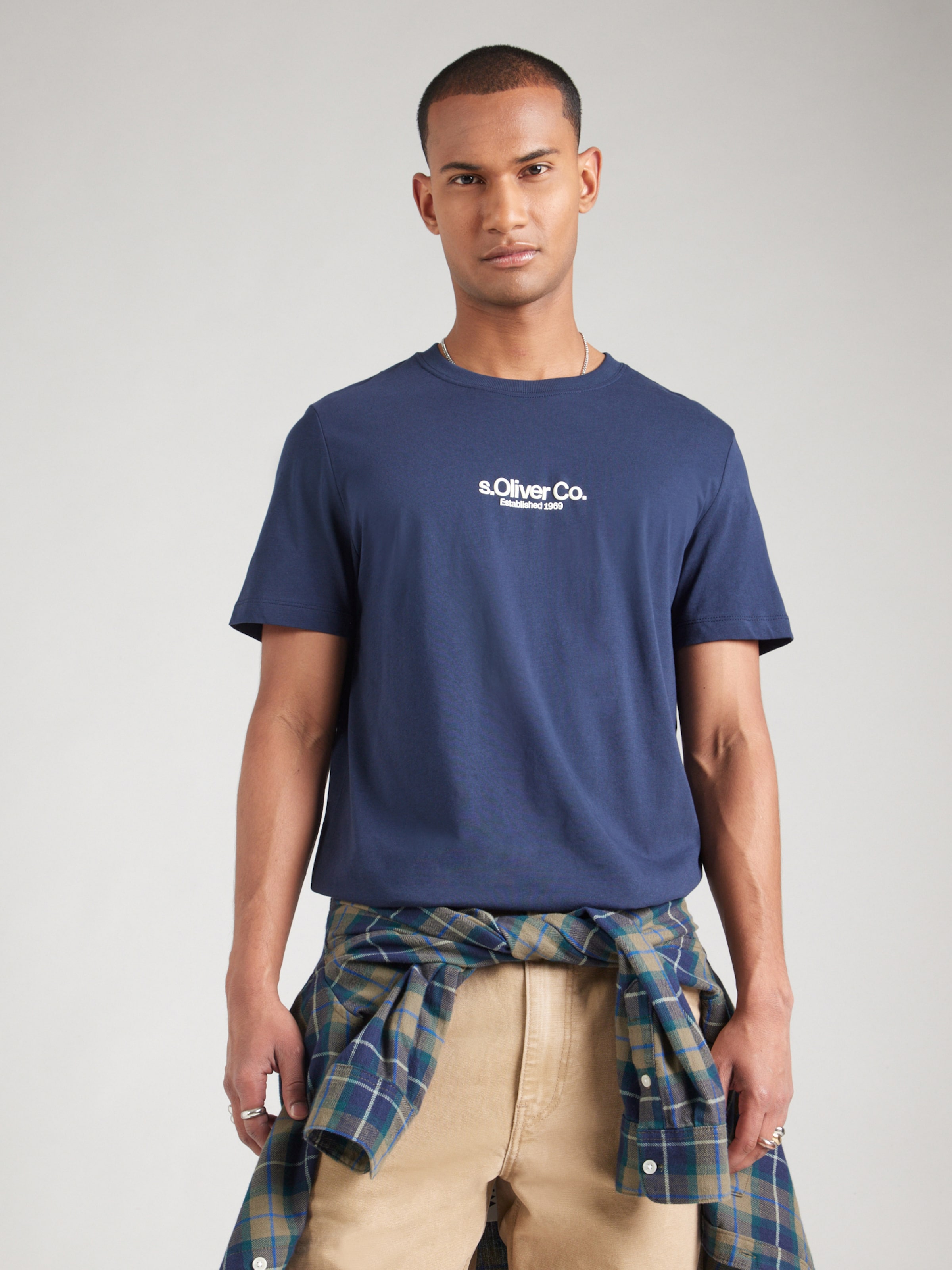 T-shirt Homme En Jersey S.Oliver - Classique, Confortable, Pour Tous Les Jours