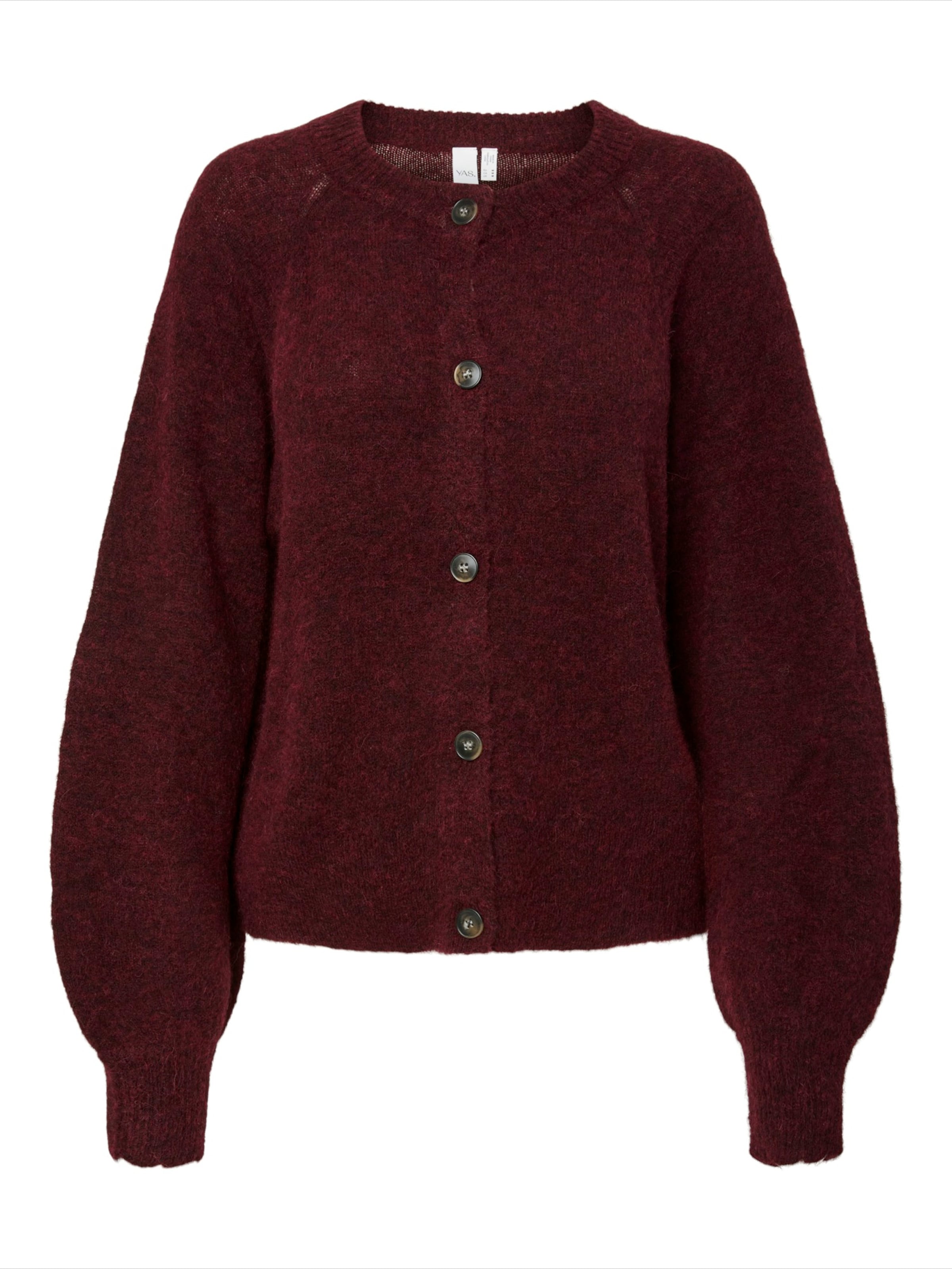 YAS Gebreid vest 'YASJOHI' in Rood: voorkant