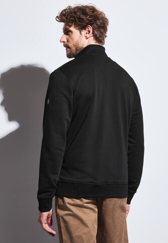 Street One MEN Zip-Up Hoodie in Black
