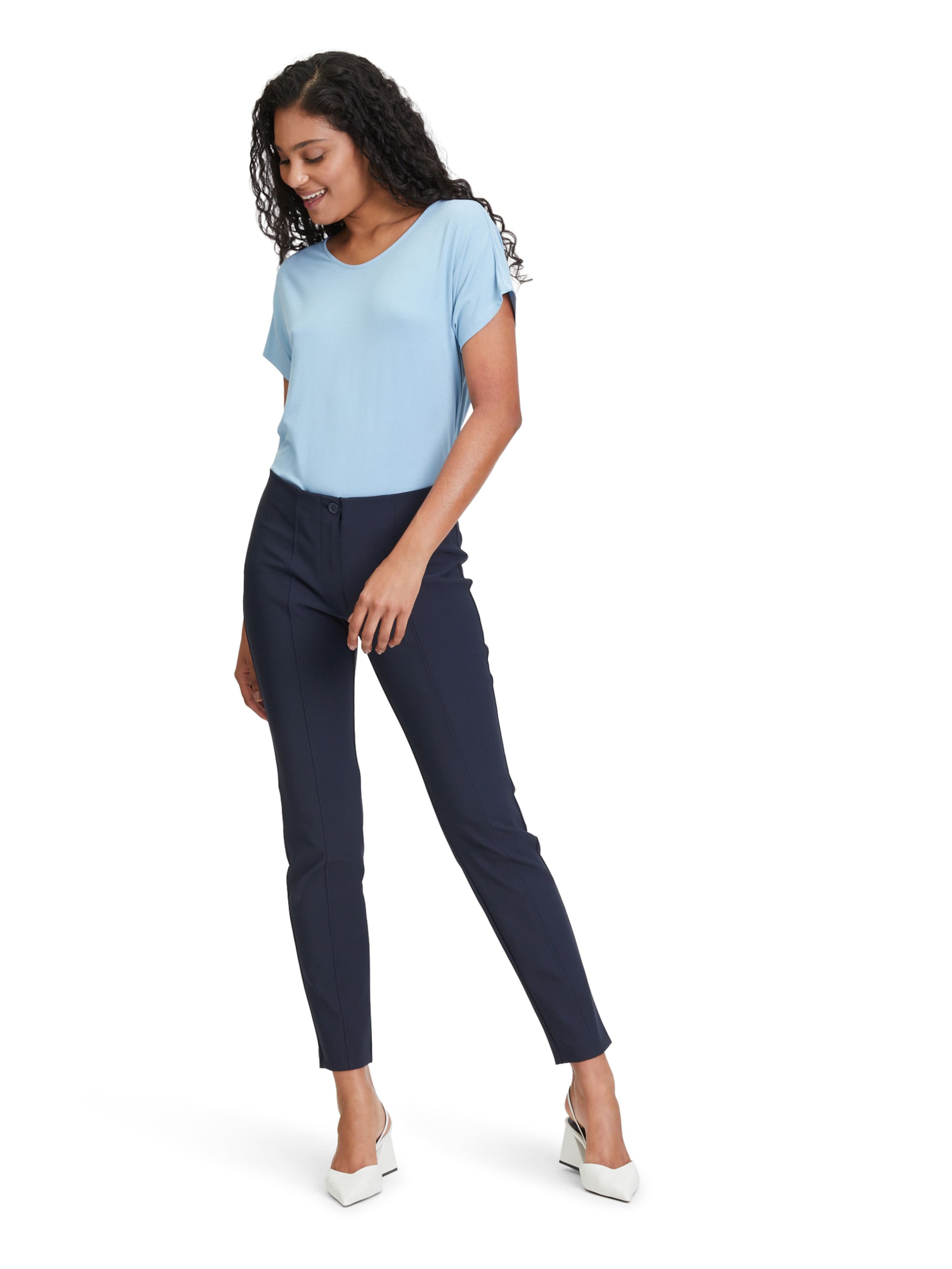 Betty Barclay Slimfit Broek in Blauw