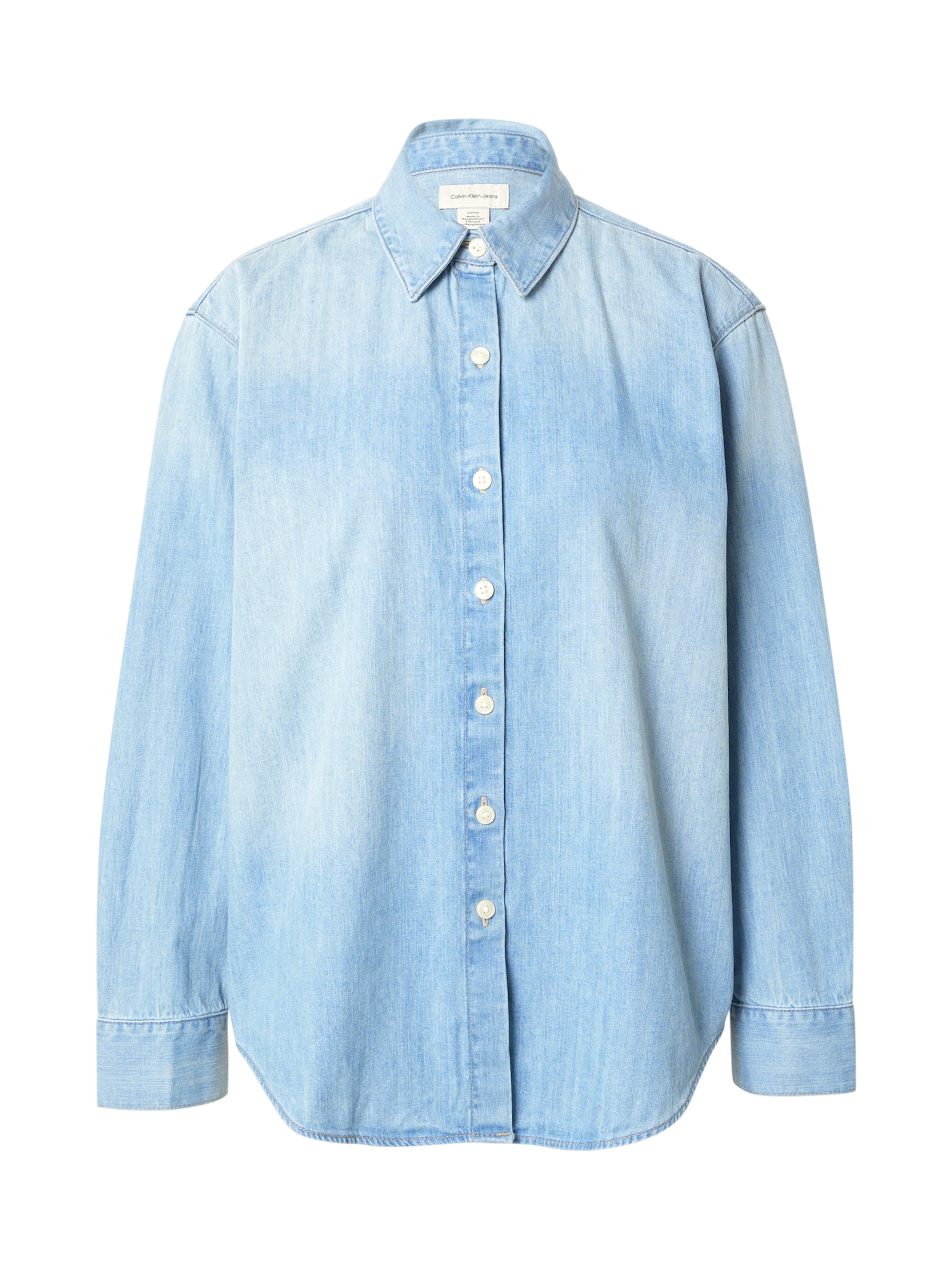 Calvin Klein Jeans regular Bluse i blå: forside