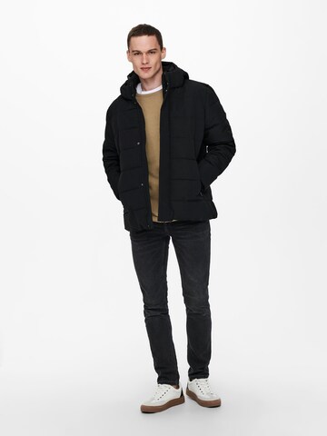 Veste mi-saison 'Cayson' Only & Sons en noir